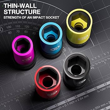 JM imports YEKEPRO 5 Pieces 1/2 inch Drive Impact Lug Nut Socket